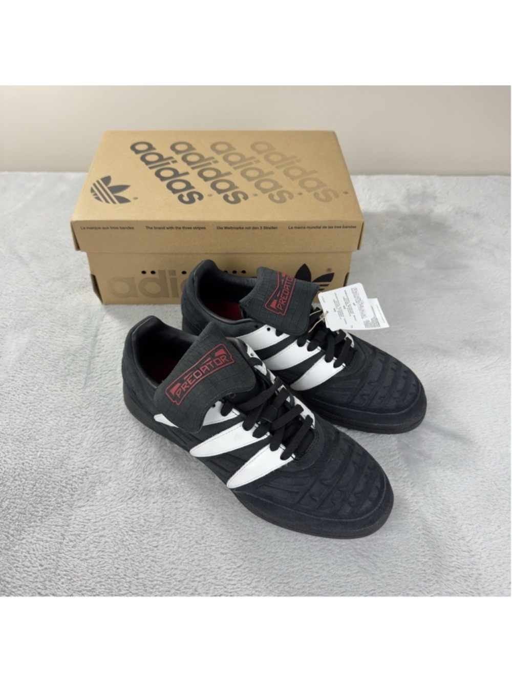 Adidas NWT Men's Size 8.5 US/8 UK/42 EU Predator 94 TF Core Black IG9311 Style